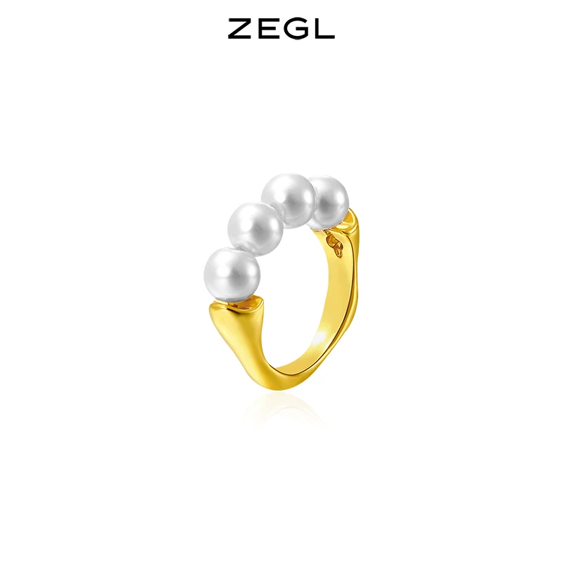 Zegl с высоким уровнем Класс кольцо неправильной формы для женщин Ретро стиль Hong Kong