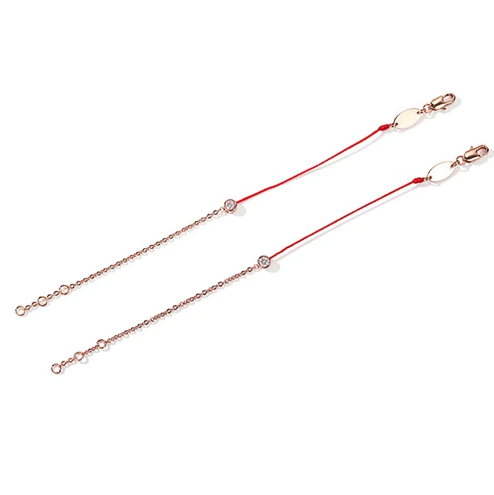 Модные красные веревочные браслеты для женщин ручной работы с кристаллами