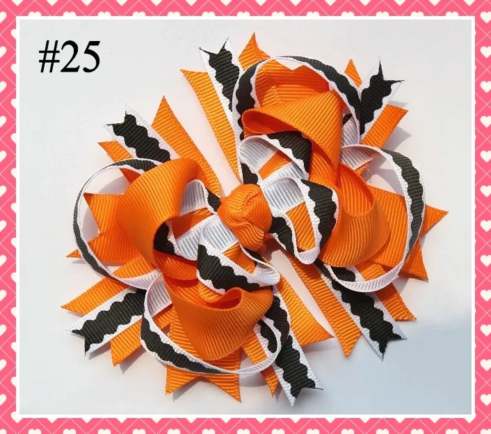 Бесплатная доставка 100 шт. Бутик для Хэллоуина банты волос на День Благодарения