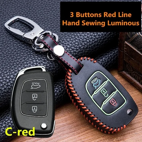 Светящаяся кожа автомобильный чехол для брелка с ключом комплект брелок Hyundai Tucson
