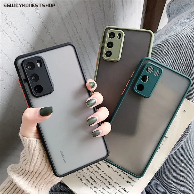 

Shockproof Camera Lens Matte Case For Huawei P30 P40 Pro M30 M40 Pro Pro Soft Bumper Lens Protect For Huawei Honor 30 Pro Cover