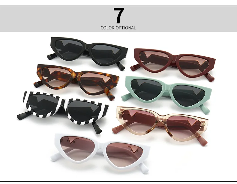 Солнцезащитные очки женские кошачий глаз винтажные с индивидуальным узором