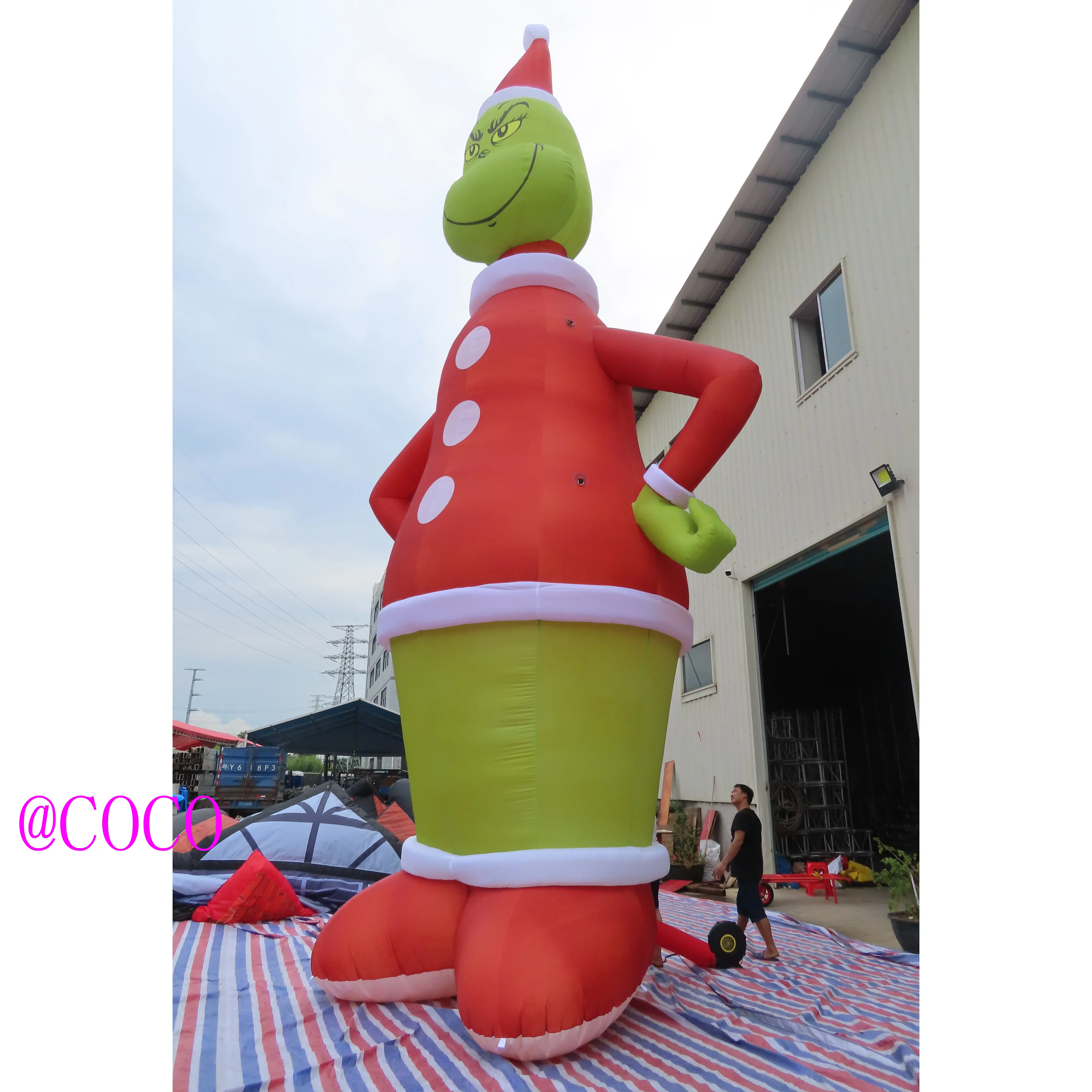 Бесплатная доставка по воздуху! 9 м высокий Рождественский уличный Гигантский