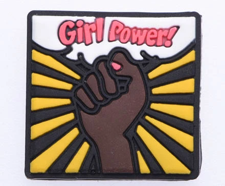 

1 Pcs Soft PVC Croc Charms Black King Queen BLM Shoe Accessories Clog Button Decoration Croc Buckle Black Girl Magic Party Gift