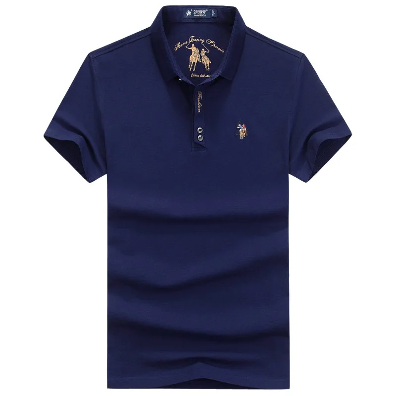 Высококачественная хлопковая рубашка поло Мужская модная летняя дышащая Para Hombre