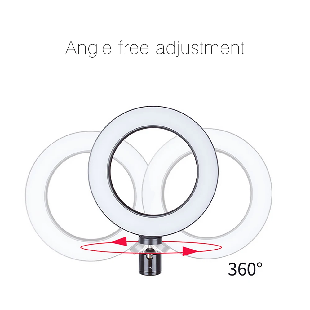 

20/26cm LED Selfie Ring Light Dimmable Photography Lighting LED Ring Lamp Selfie Enhancing Fill Light For Phones Drop Shipping