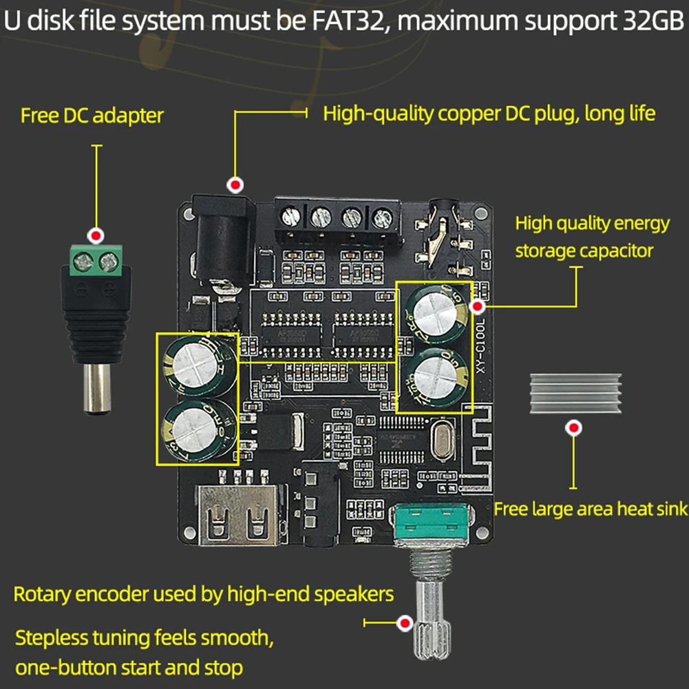 Новинка Плата усилителя управления с приложением XY-C100L 100Wx2 Bluetooth-совместимый