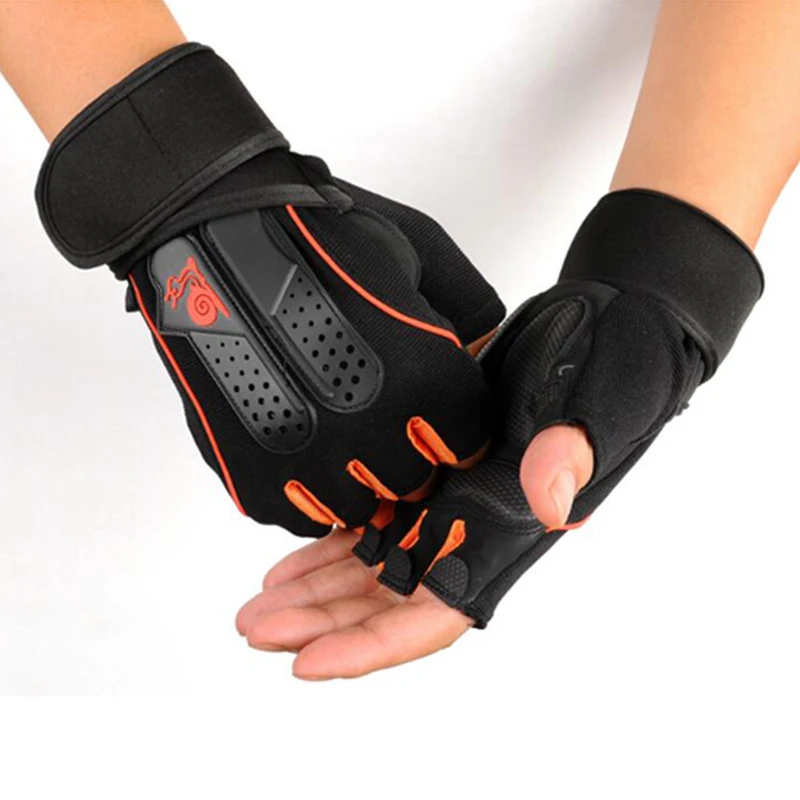 Велосипедные перчатки с открытыми пальцами для тренажерного зала спорта тяжелой