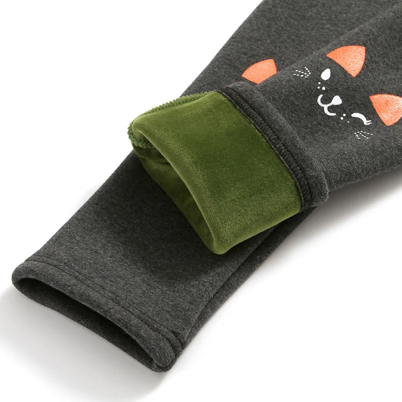 Леггинсы для девочек сезон осень зима хлопковые плотные флисовые детские штаны