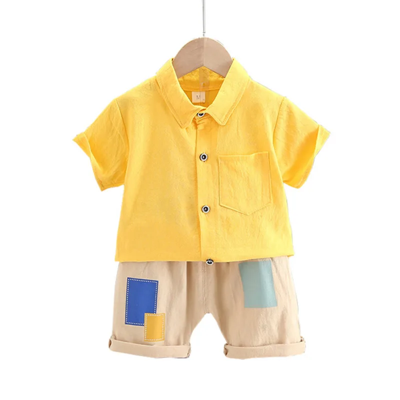 

New Fashion Summer Baby Boys Clothes Children Cotton Shirt Shorts 2Pcs/Sets Toddler Sports Casual Costume Infant Kids Tracksuits