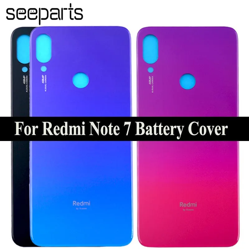 Redmi Note 7 Pro крышка батареи задняя дверь задняя крышка Корпус чехол средняя шасси запасные части для Xiaomi Redmi Note 7 задняя крышка