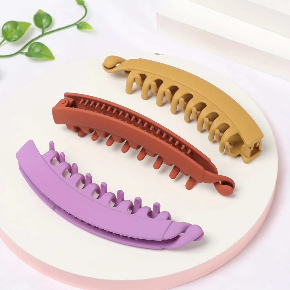 

1 предмет, однотонное банан зажим для волос заколка со стразами элегантные матовые Акриловые зажимы для волос заколки для волос заколка для ...