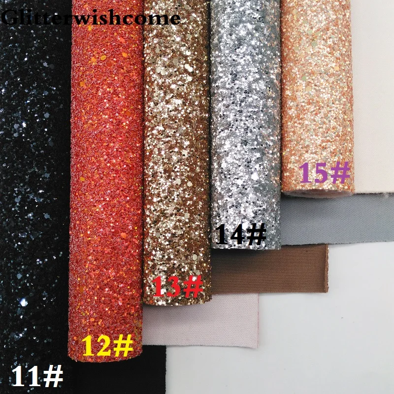 Блестящая синтетическая кожа 30x134 см, короткая блестящая кожа с эластичной подложкой GM077