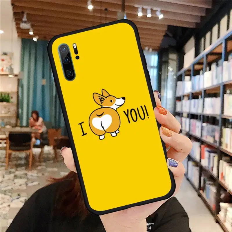 

Funny Cute Dog Corgi Sushi Phone Case For Huawei honor Mate P 9 10 20 30 40 Pro 10i 7 8 a x Lite nova 5t