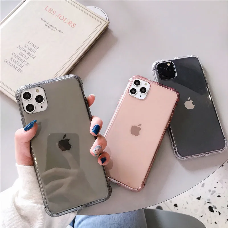 Противоударный чехол для iphone 11 11Pro Max XR XS Max, прозрачный мягкий чехол из ТПУ для iphone 6, 6s, 7, 8 Plus, защитный чехол