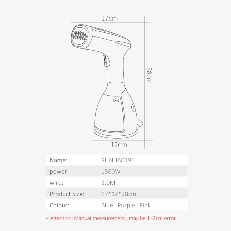

New 280ml Handheld Fabric Steamer 15 Seconds Fast-Heat 1500W Powerful Garment Steamer for Home Travelling Portable Steam Iron