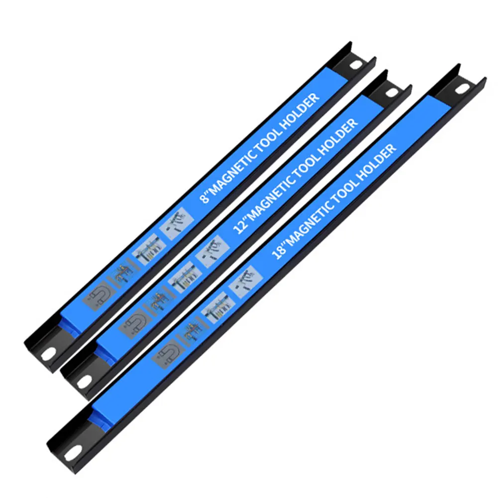 

High Quality 8" 12" 18" Magnetic Tool Holder Bar Organizer Storage Rack Knife Wrench Pliers Metal Magnetic Storage Organizer Bar