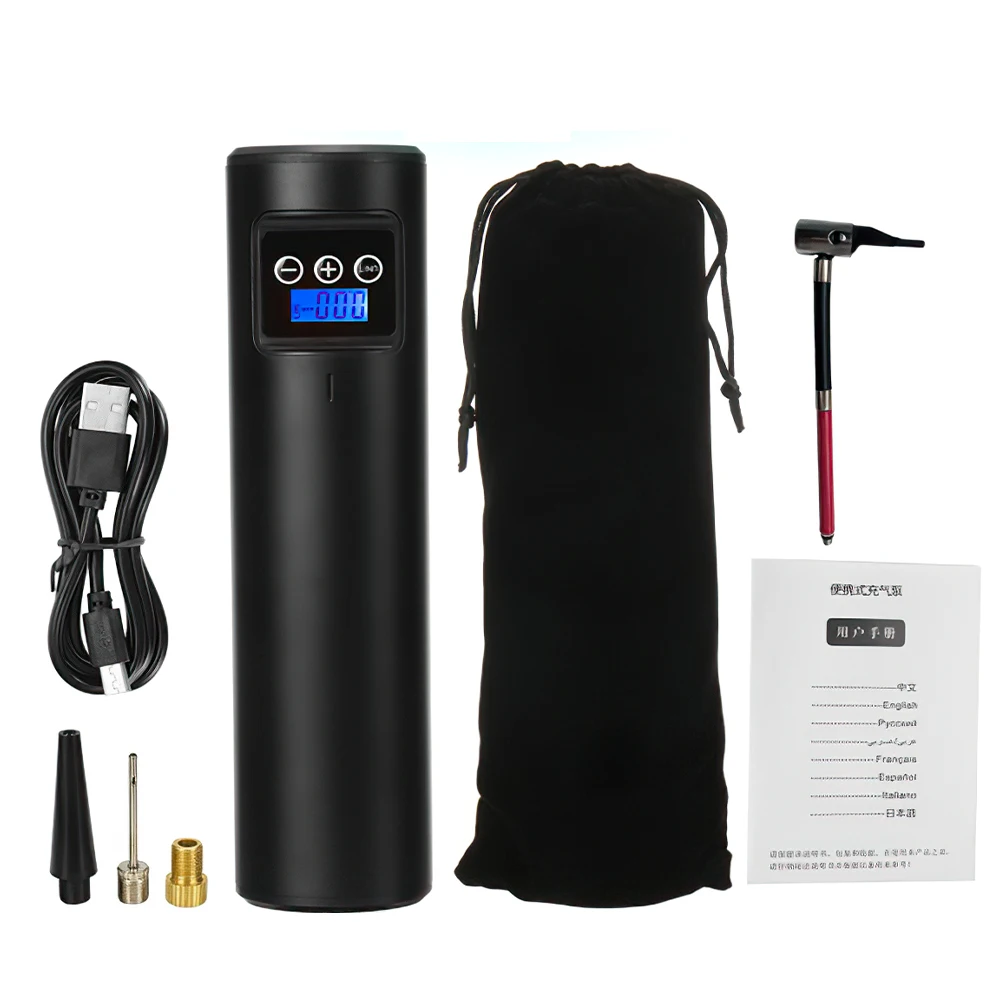 Barato Bomba De Bicicleta Eléctrica Portátil Con Pantalla Digital, Inflador De Neumáticos Inteligente Para Coche Inalámbrico, 12V, Compresor De Aire Para Motocicleta