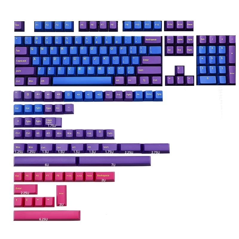 

Setaria 166 Keys Cherry Profile Keycap Double Shot Thick PBT Keycaps FOR MX Switch Mechanical Keyboard Keycaps Dropshipping