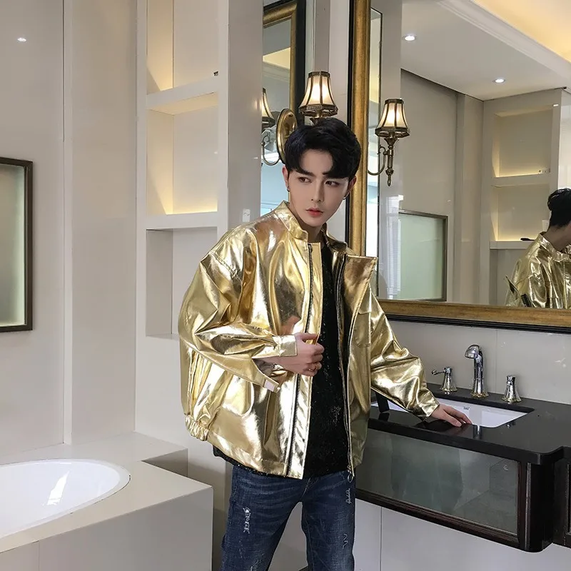 Мужская куртка из искусственной кожи в стиле Харадзюку повседневный свободный