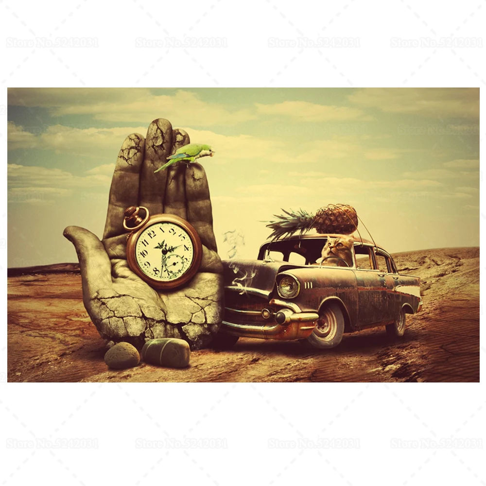 Картина для алмазной вышивки Кот Вождение|Алмазная мозаика и вышивка| |