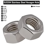 Шестигранные гайки из нержавеющей стали SUS304 с британской резьбой Whitworth BSW