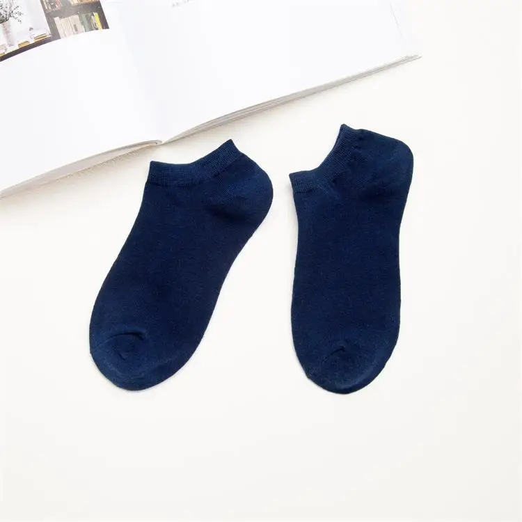 3 Pairs Deep Blue 3 пар/лот, мужские носки, хлопок, черный, белый, серый цвет, мужские короткие носки, летние короткие носки-башмачки, неглубокие мужские носки, цена - Цвет: 3 Pairs Deep Blue