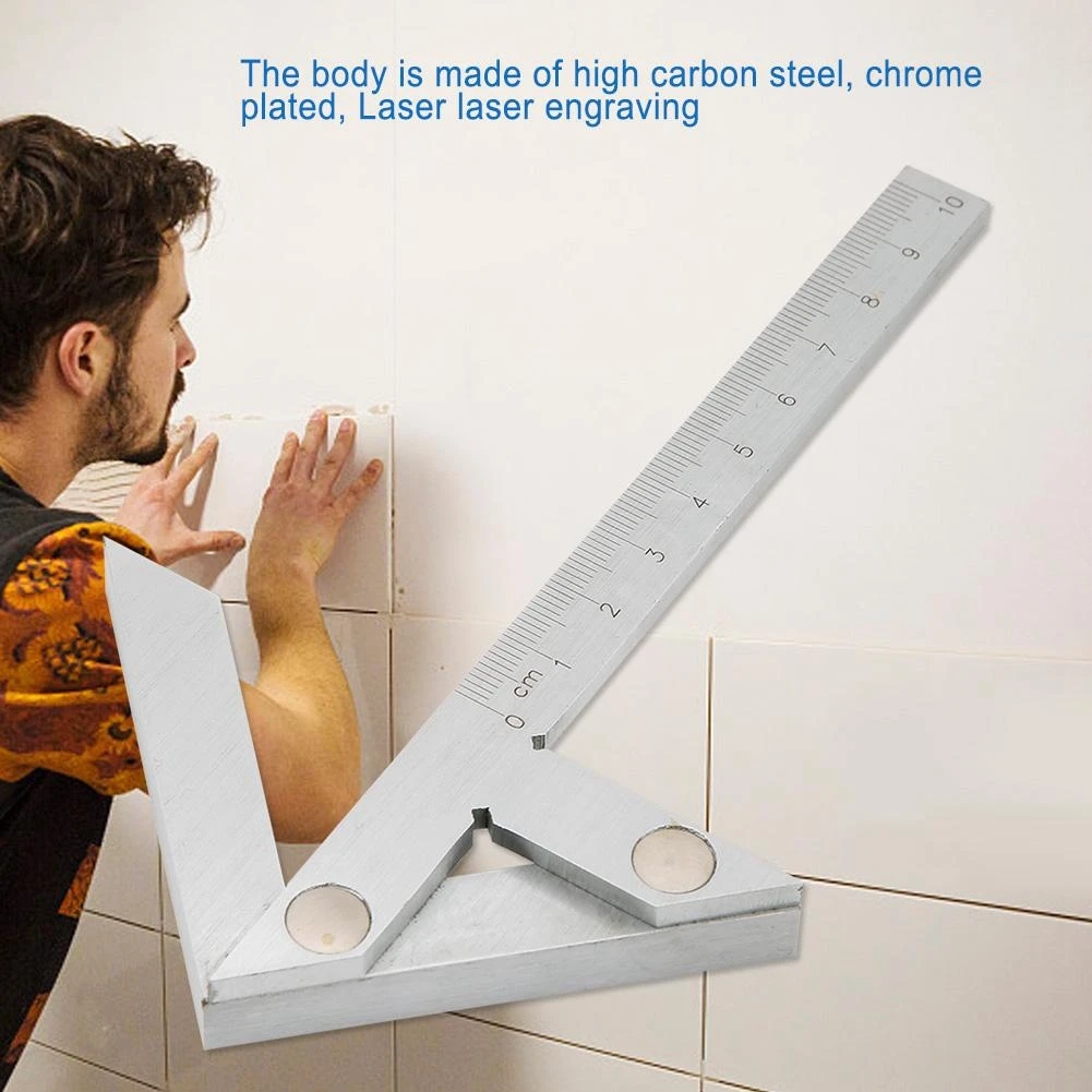 

Chrome Plated Carbon Steel Precisions Centering Squares Gaging Center Gauge Round bar Mark Finder Tool Lasers Engrave