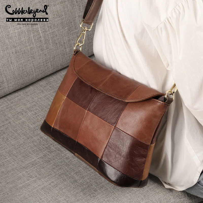 Genuine Leather Handbag 2021 New Soft Shoulder Messenger Crossbody Bag Female Vintage Portable Ladies Top handle Travel Tote