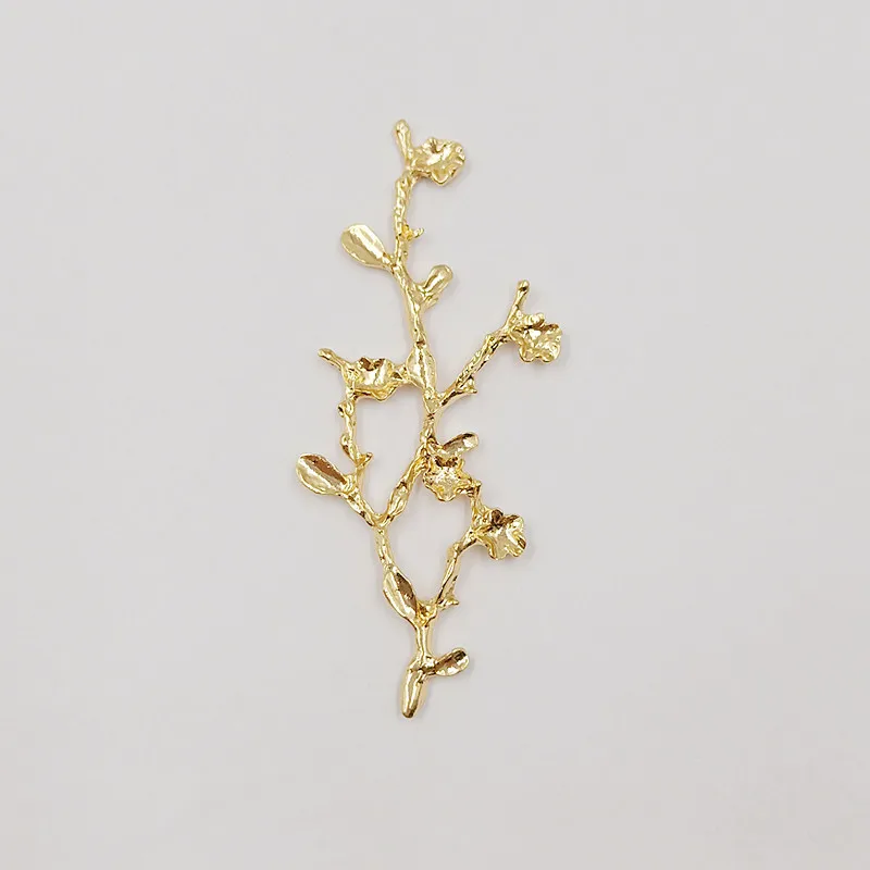 

10 шт. 37*78 мм модный металлический сплав KC Золотой цветок ветвь разъемы Шарм DIY Аксессуары для изготовления ювелирных изделий