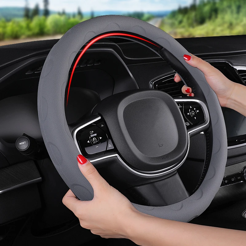 

Car Silicone Steering Wheel Glove Cover Car Accessories For Nissan Toyota LADA Honda Audi Hyundai KIA Peugeot BMW Audi SEAT etc.