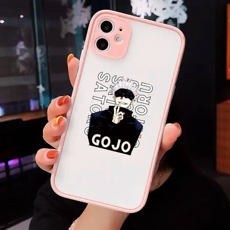 

Anime Jujutsu Kaisen Phone Case Matte Transparent for iPhone 7 8 11 12 s mini pro X XS XR MAX Plus cover funda