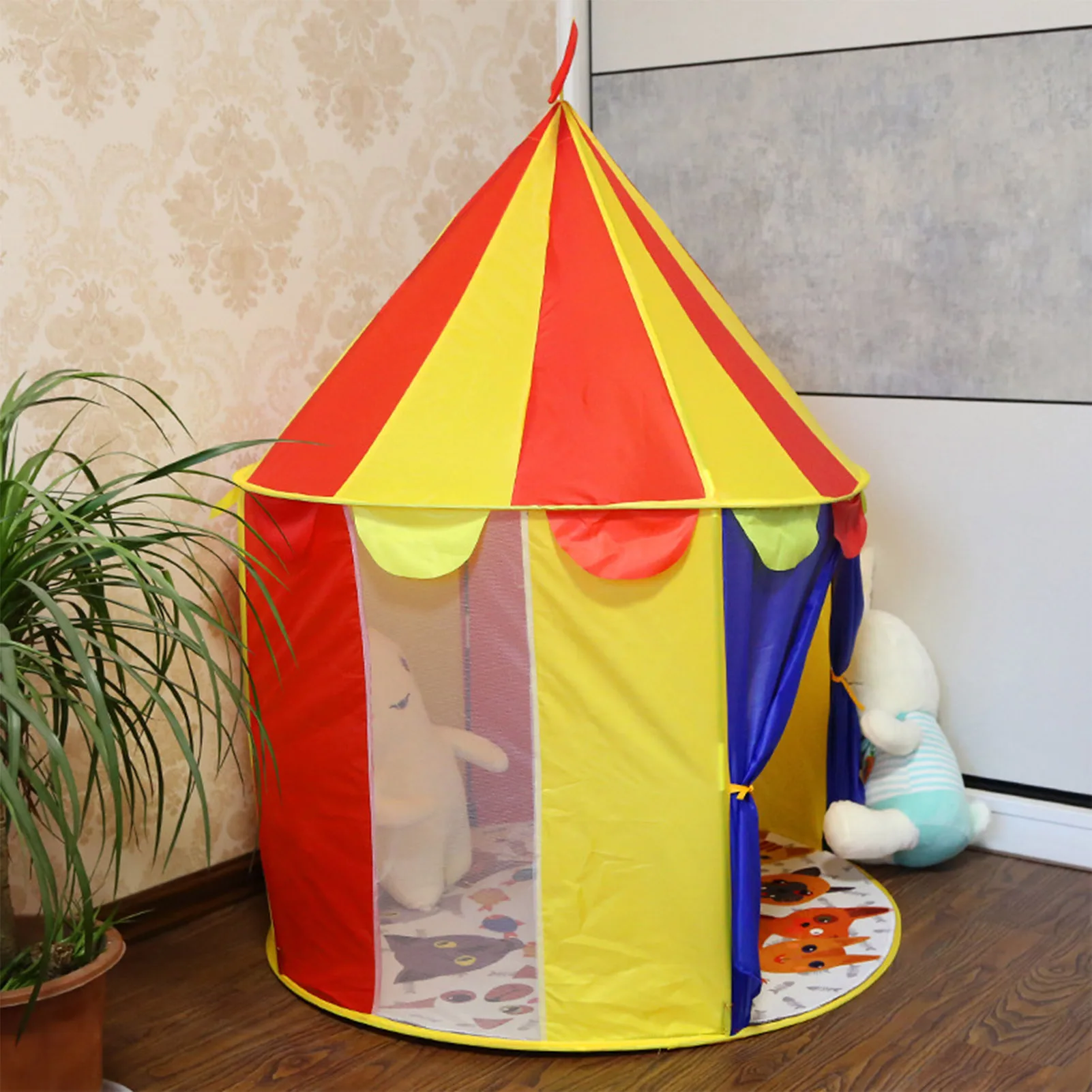 

Складная детская палатка, портативные детские палатки Tipi, большой детский игровой домик, детские цветы, маленький домик, подарок на день рож...