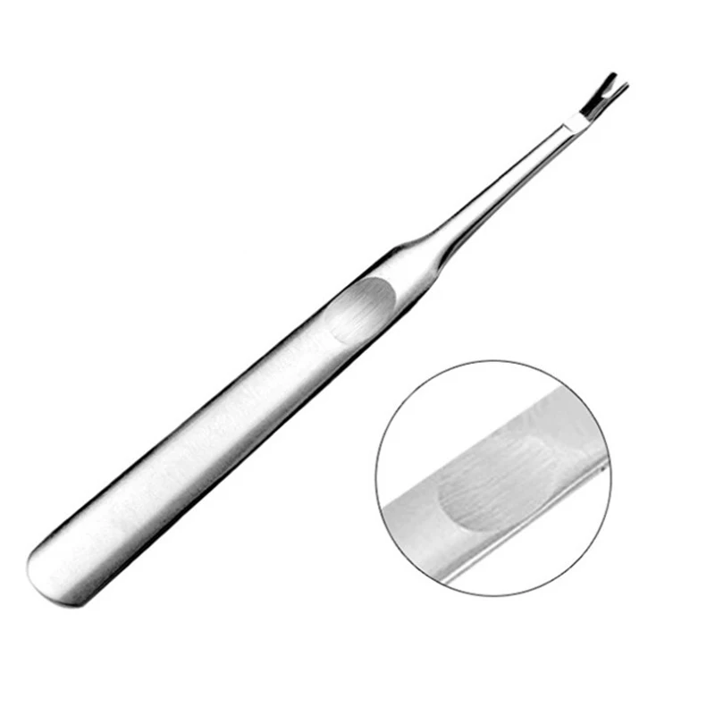 

1pc Cuticle Pusher Stainless Steel Nail Art Tool Manicure Pedicure Cuticle Pusher Trimmer Remover Dead Skin Push Beauty