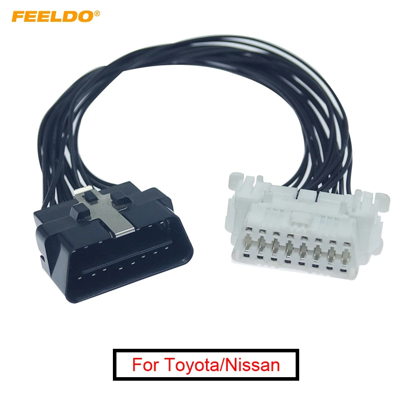 Кабель-удлинитель с 16-контактным OBD2 штекером на гнездо FEELDO для Toyota # MX6102 |