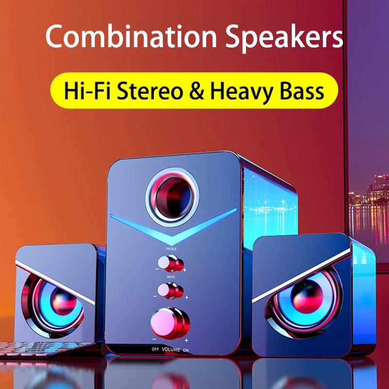 

D221 Computer Bluetooth Audio Desktop Wired Desktop Notebook Impact USB Mobile Speaker Smart Speaker