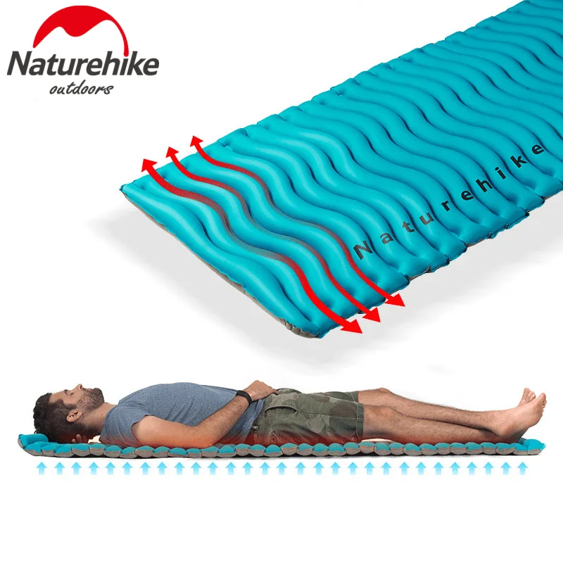 Сверхлегкий складной надувной матрас Naturehike термополиуретановый коврик для сна