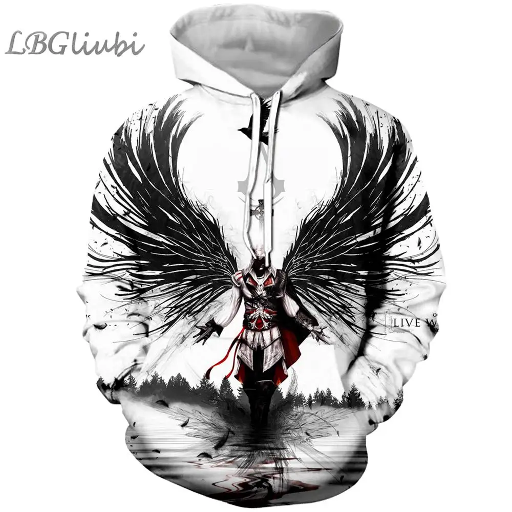 LBG новая 3D печать Assasin's Creed Толстовка модная мужская и женская Harajuku Крутая