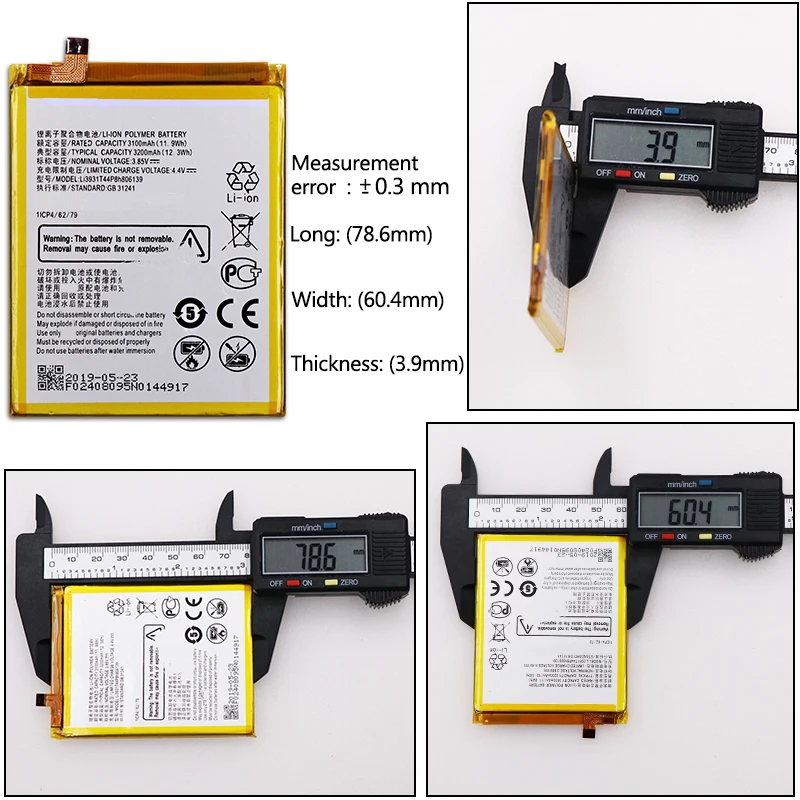 Li3931T44P8h806139 батарея 3100 мАч мобильный телефон запасная для ZTE Blade A4 A0722 V9 Аккумулятор