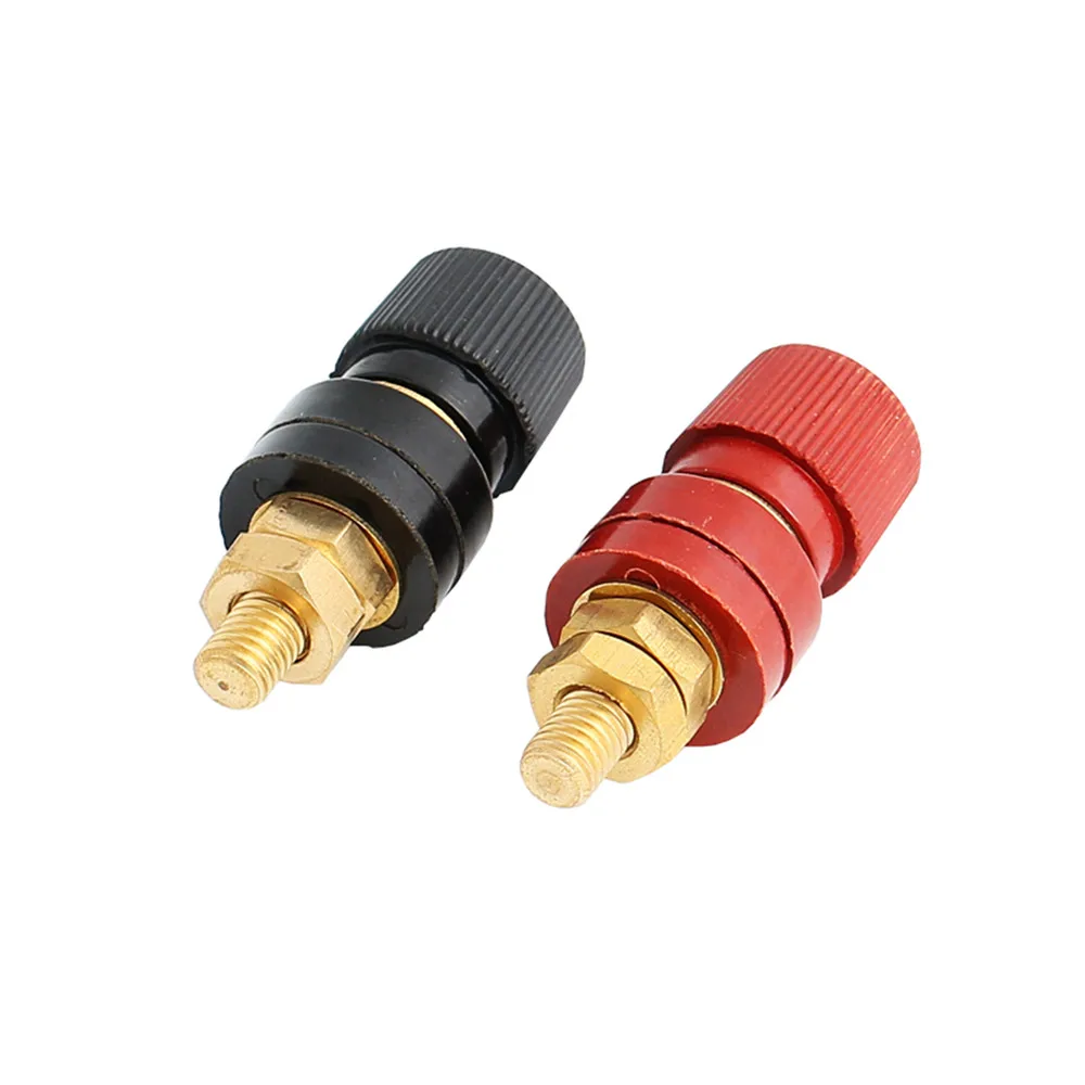 

JS-555 M8 8MM Copper Posts Terminal Binding Post Blocks Power Supply Terminals Welding Machine Copper Red/Black