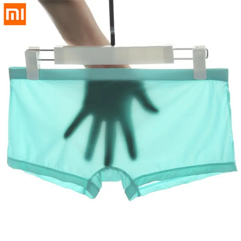 XIAOMI Mijia Ice Silk мужские трусы, мужские Бесшовные Боксеры, дышащее тонкое сексуальное нижнее белье, прозрачные трусы для мужчин, летние крутые