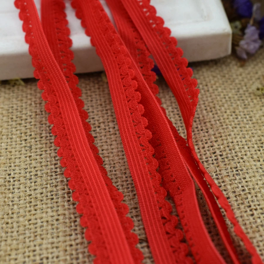 Горячая Распродажа Красные эластичные ленты 8 ярдов Эластичная кружевная