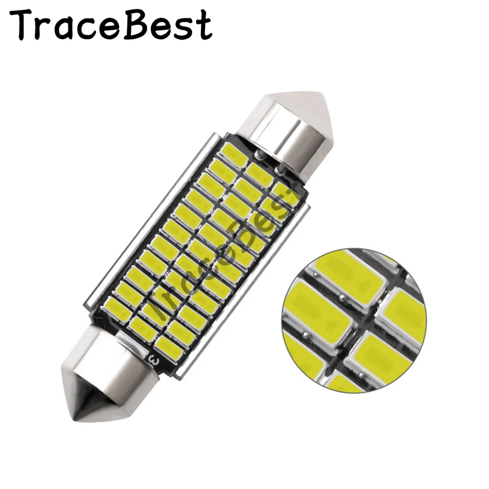 4 шт. 31 36 39 41 мм 3014 SMD C5W C10W супер яркий номерной знак огни Autor внутренний купол лампа