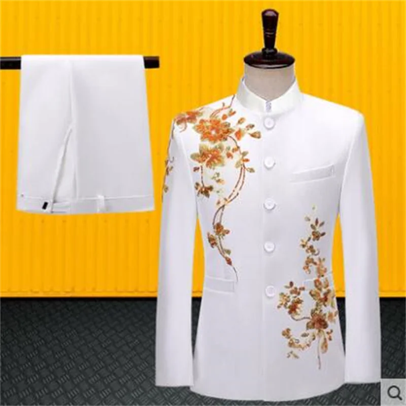 blazer men Chinese tunic suit jacket