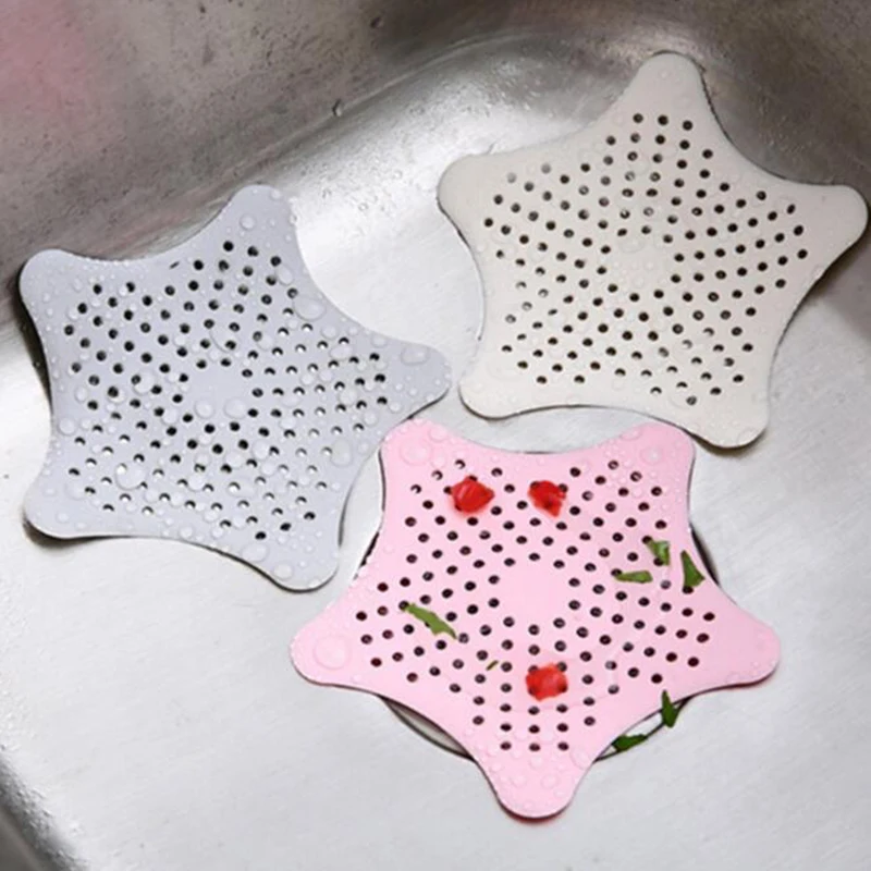 

Bathroom Drain Hair Catcher Creative Star Pattern Cleaner Bath Stopper Plug Sink Strainer Filter Shower Kitchen Suitable Tools