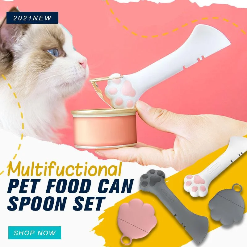 

Multifuctional Pet Food Can Spoon Set Pet can opener Dry Wet food spoon Cat supplies Pet spoon Feeding stirring spoon Cat shovel