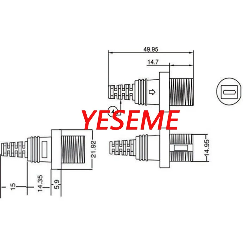 Водонепроницаемый кабель USB 3 1 Type C IP67 Удлинительный с настенным