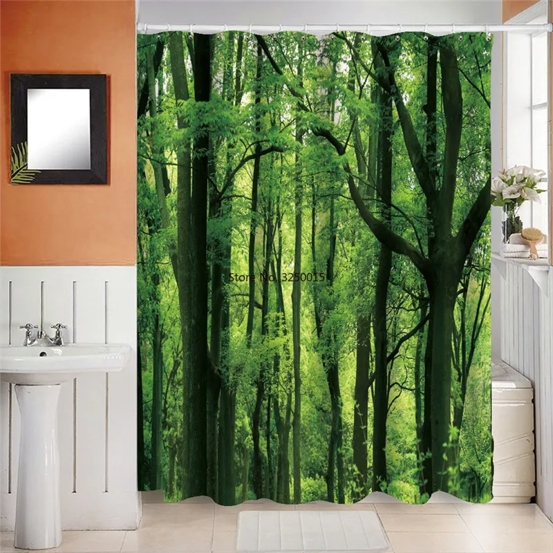 

Осенние декоративные водонепроницаемые шторы для ванной из полиэстера