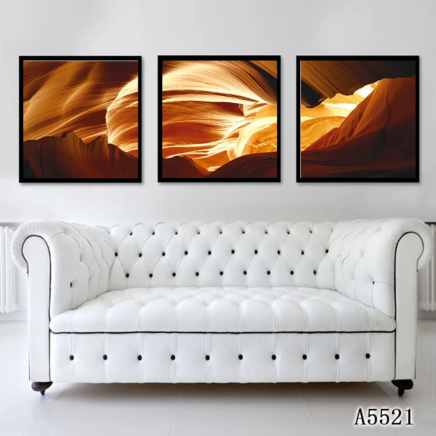 

Abstract Oil Painting Print on Canvas 3pcs Modular Color Modern Desert Canvas Printing Painting Wall Art Picture forHome Decor