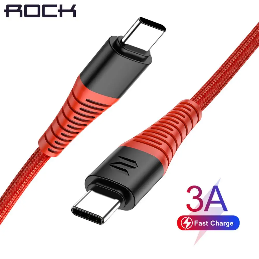 ROCK USB C к 3A Z11 высокопрочный зарядка и синхронизация круглый кабель для Samsung Xiaomi LG